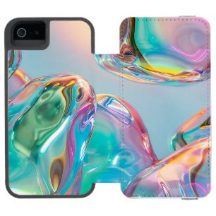 Coque-portefeuille iPhone 5 Incipio Watson™ Aura esthétique dégradé de métal liquide holograph