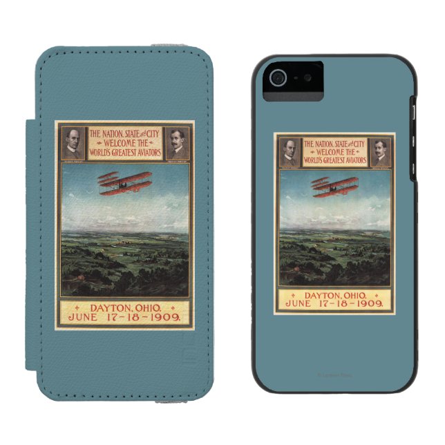 Coque Portefeuille Incipio Pour iPhone Avion de frères de Wright (Côté par côté)
