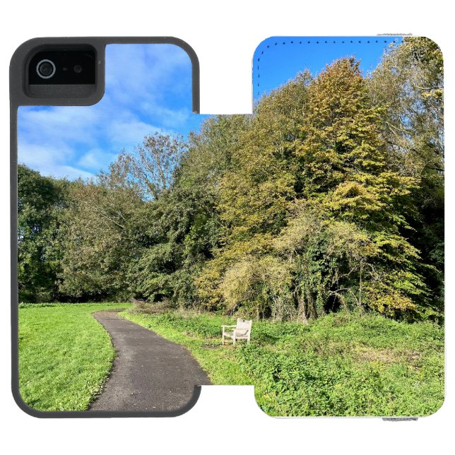 Coque Portefeuille Incipio Pour iPhone Banc d'automne.. (Folio Ouvert)