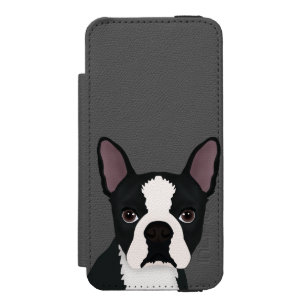 Coque-portefeuille iPhone 5 Incipio Watson™ bande dessinée de terrier de Boston