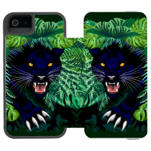 Coque-portefeuille iPhone 5 Incipio Watson™ Black Panther Spirit of the Jungle