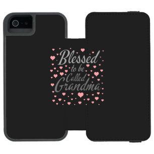 Coque-portefeuille iPhone 5 Incipio Watson™ Blessed to be called grandma
