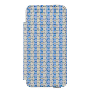 Coque-portefeuille iPhone 5 Incipio Watson™ Bleu courant Tan de Candystripe