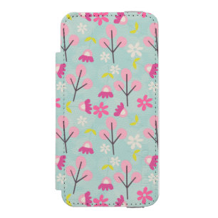 Coque-portefeuille iPhone 5 Incipio Watson™ Bunnies et fleurs roses