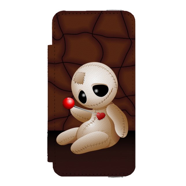 Coque Portefeuille Incipio Pour iPhone Caricature de poupée vaudou en amour (Folio Devant)