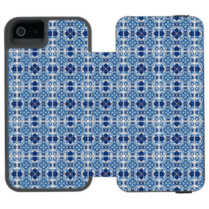 Coque-portefeuille iPhone 5 Incipio Watson™ Carrelage méditerranéen, Portugais, Azulejo, Majol