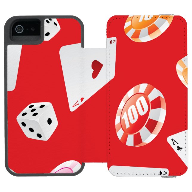 Coque Portefeuille Incipio Pour iPhone Casino, Jeux accessoires motif 5 (Folio Ouvert)