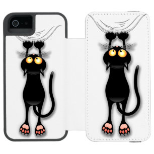 Coque-portefeuille iPhone 5 Incipio Watson™ Chat drôle Personnage Grattant Tissu