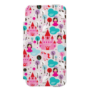 Coque-portefeuille iPhone 5 Incipio Watson™ château et licorne de princesse d'enfants
