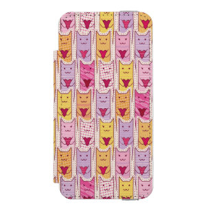 Coque-portefeuille iPhone 5 Incipio Watson™ Chats mignons avec les coeurs affectueux