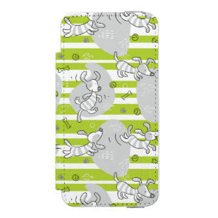 Coque-portefeuille iPhone 5 Incipio Watson™ chien jouant l'arrière - plan de motif