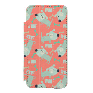 Coque-portefeuille iPhone 5 Incipio Watson™ Chiens et os de Woof