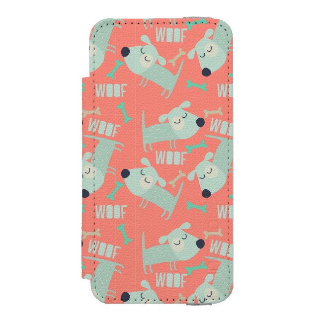 Coque Portefeuille Incipio Pour iPhone Chiens et os de Woof (Folio Devant)