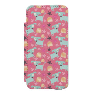 Coque-portefeuille iPhone 5 Incipio Watson™ Chiots, étoiles et fleurs