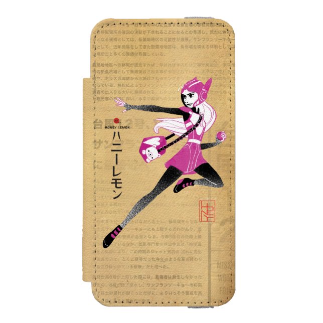 Coque Portefeuille Incipio Pour iPhone Citron de miel sur la course (Folio Devant)