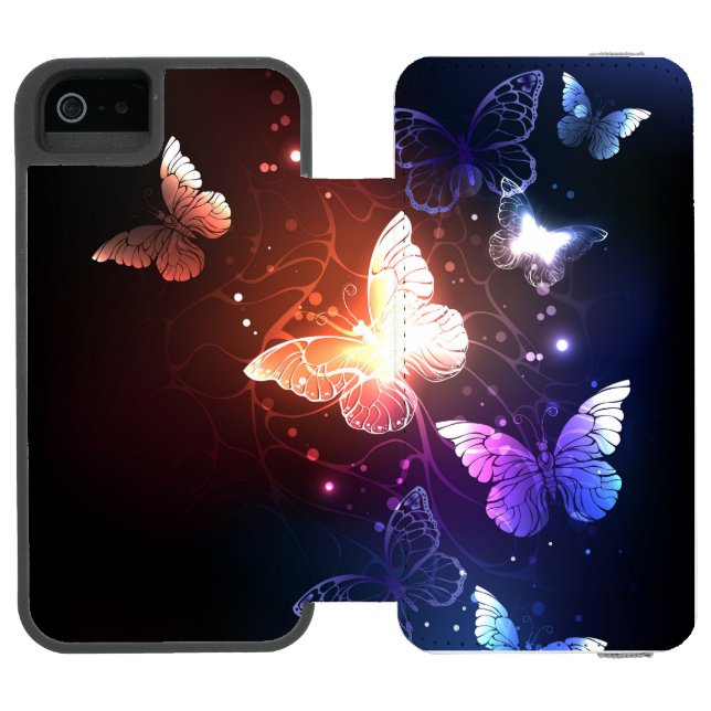 Coque Portefeuille Incipio Pour iPhone Clowing Night Butterflies (Folio Ouvert)