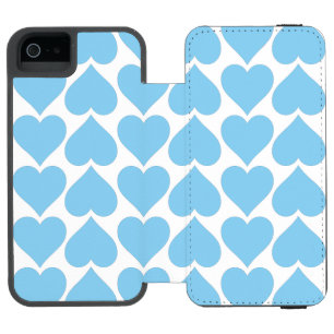 Coque-portefeuille iPhone 5 Incipio Watson™ Coeurs Bleus Motif, Romantique, Amour