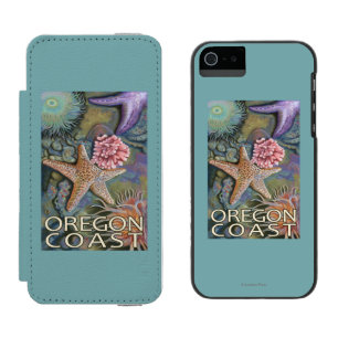 Coque-portefeuille iPhone 5 Incipio Watson™ Côte Tidepool de l'Orégon