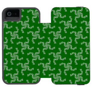 Coque-portefeuille iPhone 5 Incipio Watson™ Couronne de Noël verte, décoration de Noël
