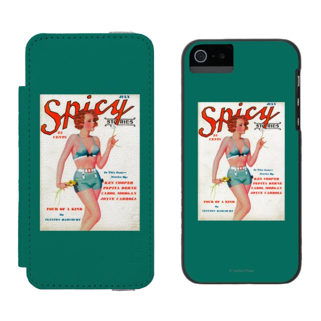 Coque Portefeuille Incipio Pour iPhone Couverture de magazine épicée (Côté par côté)
