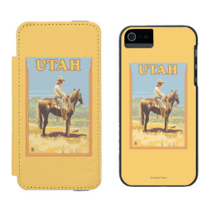 Coque-portefeuille iPhone 5 Incipio Watson™ Cowboy (vue de côté) Utah