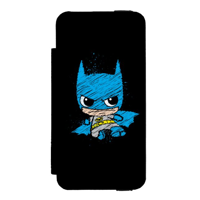Coque Portefeuille Incipio Pour iPhone Croquis Mini Batman (Folio Devant)