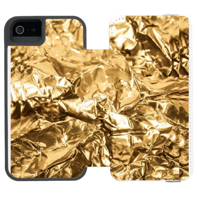 Coque Portefeuille Incipio Pour iPhone Crushed Golden Folds (Folio Ouvert)