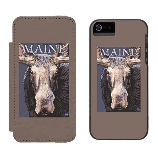 Coque Portefeuille Incipio Pour iPhone De MaineMoose fin (Côté par côté)