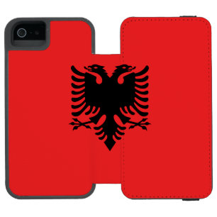 Coque-portefeuille iPhone 5 Incipio Watson™ Drapeau albanais patriotique