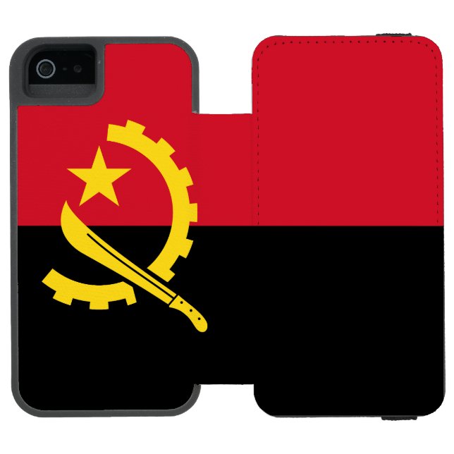 Coque Portefeuille Incipio Pour iPhone Drapeau patriotique angolais (Folio Ouvert)