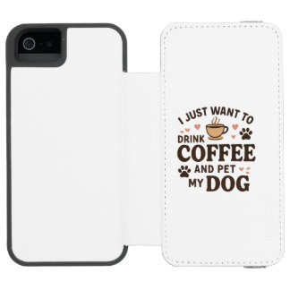 Coque-portefeuille iPhone 5 Incipio Watson™ Drôle chien amoureux Mug Chien Maman Chien Papa
