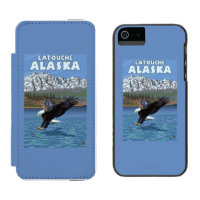 Eagle chauve plongeant - Latouche, Alaska