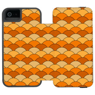 Coque-portefeuille iPhone 5 Incipio Watson™ Écailles de dragon, éventails, vagues, Seigaiha, o