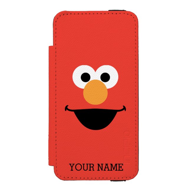 Coque Portefeuille Incipio Pour iPhone Elmo Face Art | Ajouter Votre Nom (Folio Devant)
