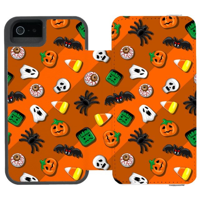 Coque Portefeuille Incipio Pour iPhone Fête des Candies Éffrayantes d'Halloween (Folio Ouvert)