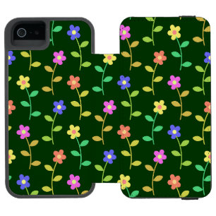 Coque-portefeuille iPhone 5 Incipio Watson™ Fleurs colorées, Motif Floral, Verdure, Boho
