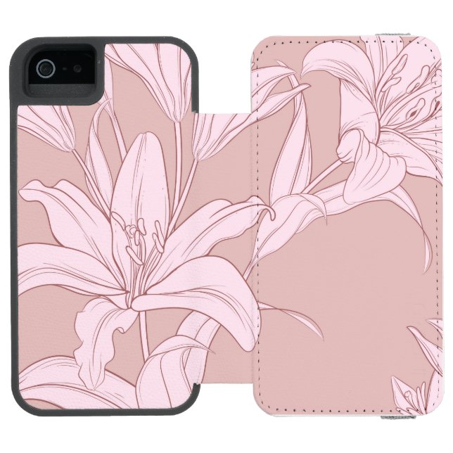 Coque Portefeuille Incipio Pour iPhone Fleurs Motif 11 (Folio Ouvert)
