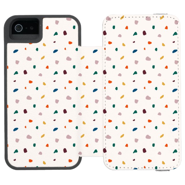 Coque Portefeuille Incipio Pour iPhone Fun Terrazzo Boho Imprimer (Folio Ouvert)
