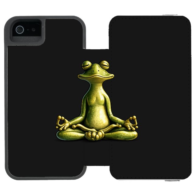 Coque Portefeuille Incipio Pour iPhone Grenouille Zen (Folio Ouvert)