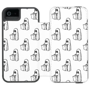 Coque-portefeuille iPhone 5 Incipio Watson™ Halloween, Blancs Fantômes, Tricoter Ou Traiter, B
