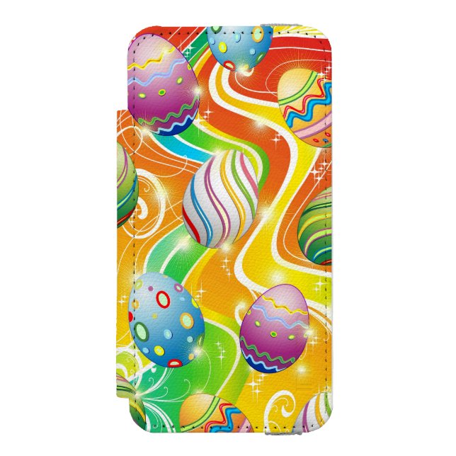 Coque Portefeuille Incipio Pour iPhone Happy Easter Eggs Festive Pattern (Folio Devant)
