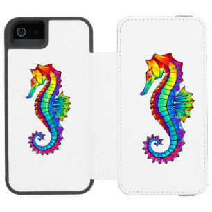 Coque-portefeuille iPhone 5 Incipio Watson™ Hippocampe polygonal arc-en-ciel