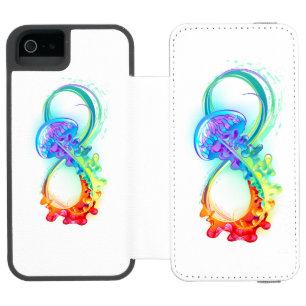 Coque-portefeuille iPhone 5 Incipio Watson™ Infinity avec Rainbow Jellyfish
