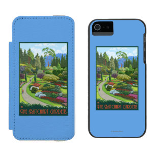 Coque-portefeuille iPhone 5 Incipio Watson™ Jardins de Butchart - baie de Brentwood