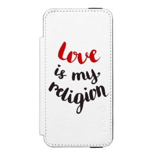 Coque-portefeuille iPhone 5 Incipio Watson™ L'amour est ma religion