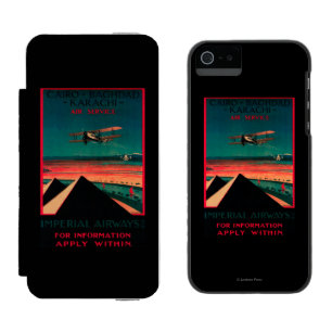 Coque-portefeuille iPhone 5 Incipio Watson™ Le Caire - Bagdad - poster vintage d'air de