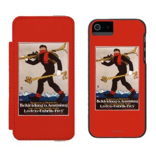 Coque-portefeuille iPhone 5 Incipio Watson™ Le ski de Loden vêtx l'affiche de publicité de s