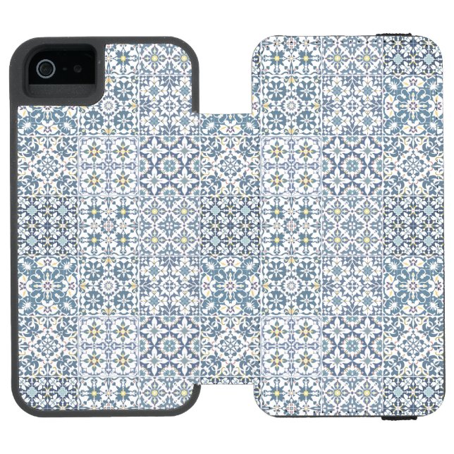 Coque Portefeuille Incipio Pour iPhone Mediterranean Tiles, Moroccan, Majolica, Azulejo (Folio Ouvert)