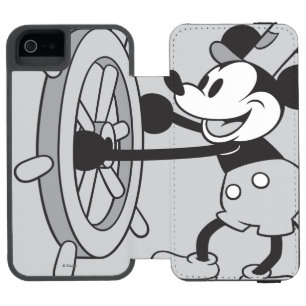 Coque-portefeuille iPhone 5 Incipio Watson™ Mickey classique   Steamboat Willie