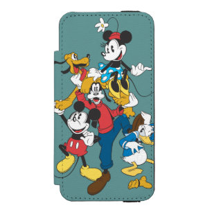 Coque-portefeuille iPhone 5 Incipio Watson™ Mickey & Friends   Groupe classique